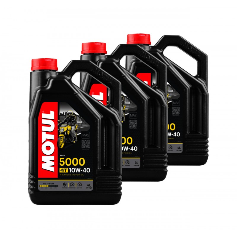 TUDETIC Kit de 3x Aceite Motor 5000 4T 4L KT-229