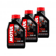 TUDETIC 3x Engine Oil Kit 7100 20W50 4T 1L KT-236
