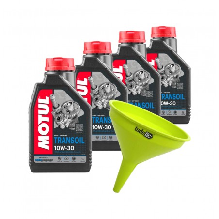 TUDETIC - Kit de 4x aceite transmisiones + embudo 10W30 1L KT-244