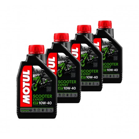 TUDETIC 4x engine oil kit SCOOTER EXPERT 4T 10W40 MB 1L KT-259