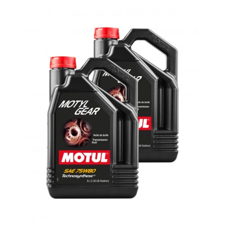 TUDETIC Kit 2x Manual Transmission Oil MOTYLGEAR 75W80 5L KT-269