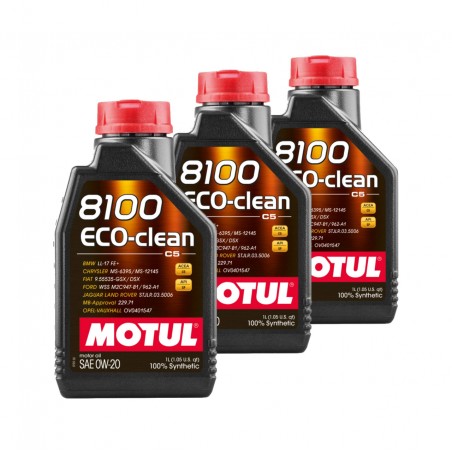 TUDETIC 3x Engine Oil Kit 8100 ECO-CLEAN 0W20 KT-295