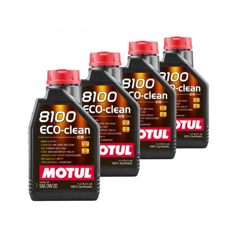 TUDETIC Kit de 4x aceite motor 8100 ECO-CLEAN 0W20 KT-297