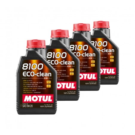 TUDETIC Kit de 4x aceite motor 8100 ECO-CLEAN 0W20 KT-297