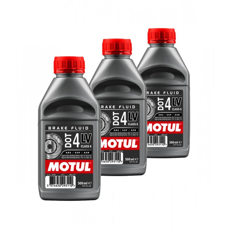 TUDETIC 3x Brake Fluid Kit DOT 4 LV - 500ML KT-302