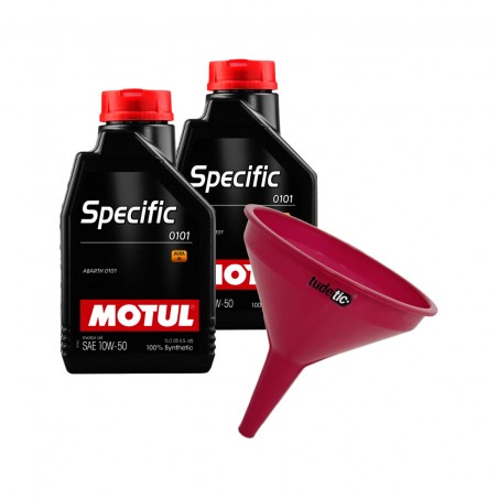 TUDETIC - Kit 2x Aceite de Motor + Embudo SPECIFIC 0101 10W-50 1L KT-306