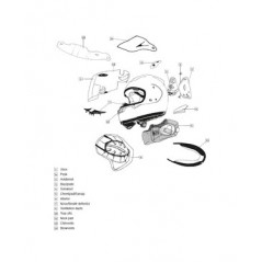 ARAI Top ventilation for helmet (IC 5) SZ R VAS) 8006265005