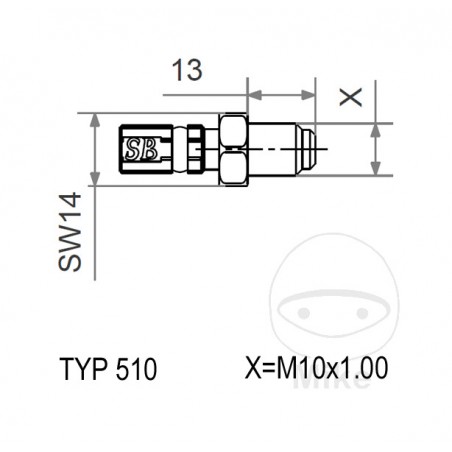 Fixed external thread fitting VARIO TYP510 M10 X 1.00 757.20.76