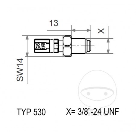 Racor rosca exterior fija VARIO TYP530 3/8-24 UNF 757.21.67