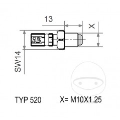 Fixed external thread fitting VARIO TYP520 M10 X 1.25 757.21.59