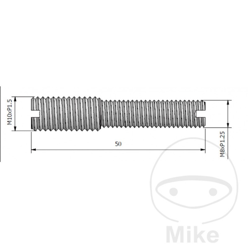 JMP Bearing extractor bolt M8 X 1.25 MM 722.02.41