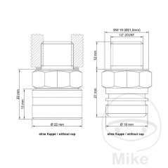 Tornillo de drenaje aceite con valvula 1/2 723.08.72
