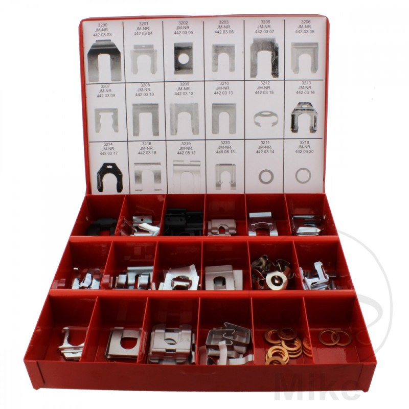 Caja surtida 78 soportes para latiguillo de freno 4420390