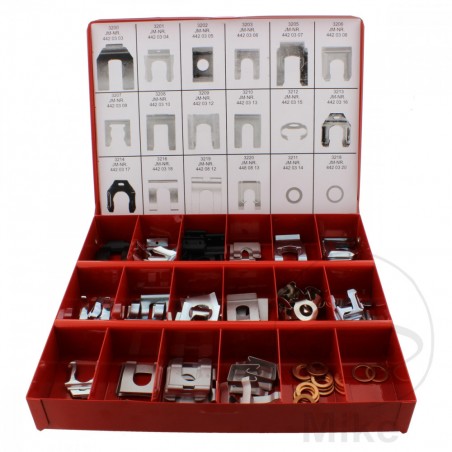 Caja surtida 78 soportes para latiguillo de freno 4420390