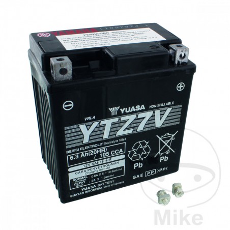 YUASA Maintenance-free motorcycle battery charged YTZ7V 7070012
