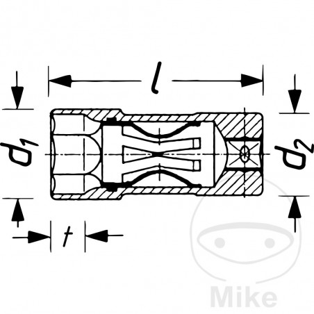 HAZET Spark plug socket with ball joint 16 MM 3/8" 97 607.37.04