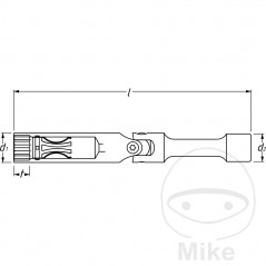 HAZET Vaso de bujía con rótula 16 MM 5/8" 3/8" 270 608.39.19