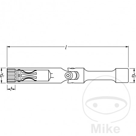 HAZET Vaso de bujía con rótula 16 MM 5/8" 3/8" 270 608.39.19