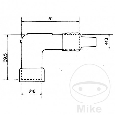 NGK Spark plug pipe LD05E 708.35.20