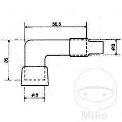 NGK Spark plug pipe LB01F 708.53.01