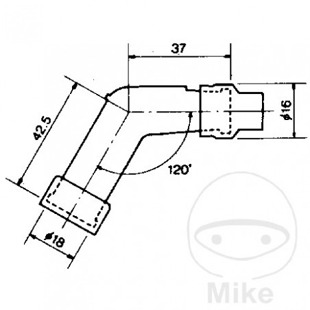 NGK Spark plug pipe VD01F 708.60.02