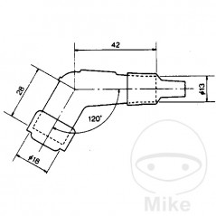 NGK Pipa de bujía YB05F 708.50.87