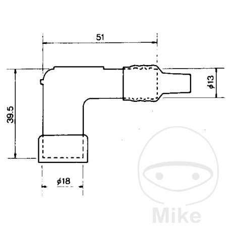 NGK Spark plug pipe LD05F 708.51.03