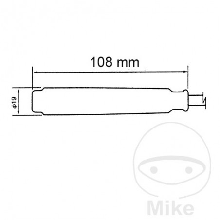 NGK Racing spark plug pipe with cable CR1 M 708.53.19