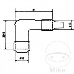 NGK Racing spark plug pipe with cable LY11 M 708.53.76