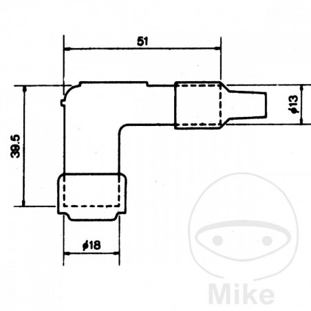 NGK Racing spark plug pipe with cable LY11 M 708.53.76