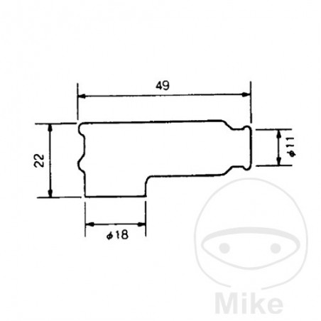 NGK Spark plug pipe TRS1225-B 7080019