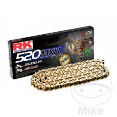 RK Open motorcycle chain with clip hitch UW-RING GB520MXU/124 725.10.83
