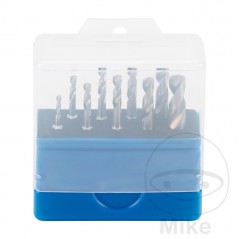 Set of 9 spiral drill bits 1/4 HSS-G M2 6370082