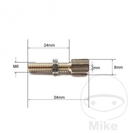 JMP cable tension screw M6X1.00 L: 34 MM 731.06.37