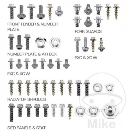 JMP Assortment of 54 motorcycle adjustment screws 775.00.40