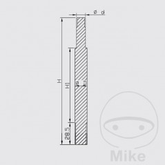 KAYABA Motorcycle shock absorber piston rod 773.11.98