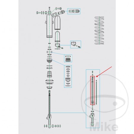 KAYABA Vástago de pistón amortiguador moto 773.11.98