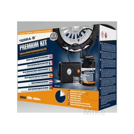 TERRA-S Kit sellador de neumáticos antipinchazos 450 ML PREMIUM 5190543