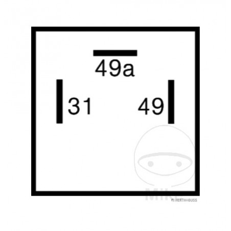 HERTH+BUSS Relé de intermitente 3 polos 12V MQ 1081108 108.21.14