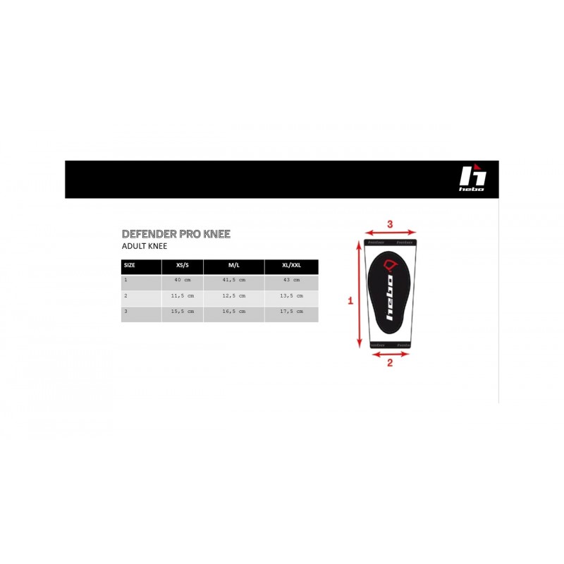 HEBO Rodillera DEFENDER PRO KNEE PAD 2.0 HE6347