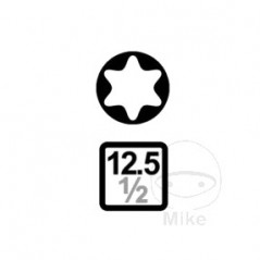 JMP Punta de destornillador torx reforzado 1/2 T27 75 MM 605.07.68