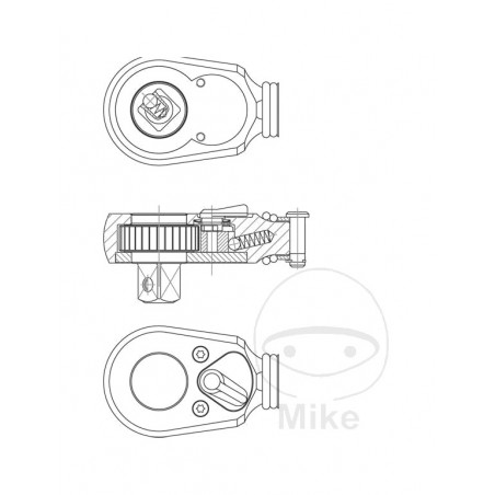 Spare parts kit for ratchet wrench 8816G 8816P 605.73.92