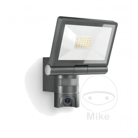 led spotlight with motion detector, camera and intercom system