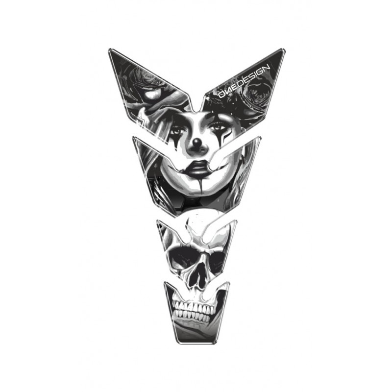 PUIG Protector de depósito con diseño calavera y póker SKULL POKER 21435