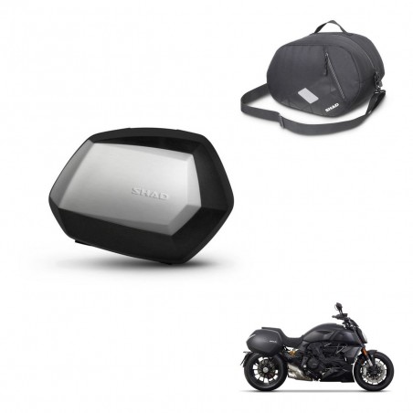 SHAD SH35 PREMIUM suitcases + 3P hardware internal bag KIT-434840