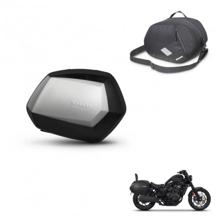 SHAD SH35 PREMIUM suitcases + 3P hardware internal bag KIT-434852