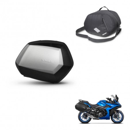 SHAD SH35 PREMIUM suitcases + 3P hardware internal bag KIT-434856