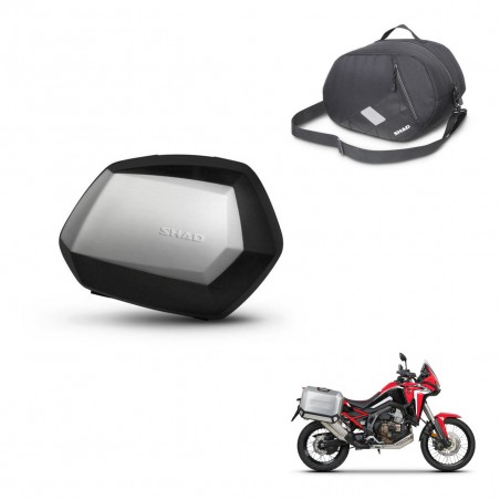 SHAD SH35 PREMIUM suitcases + 4P hardware internal bag KIT-435083