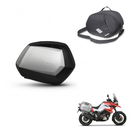 SHAD SH35 PREMIUM suitcases + 4P hardware internal bag KIT-435085