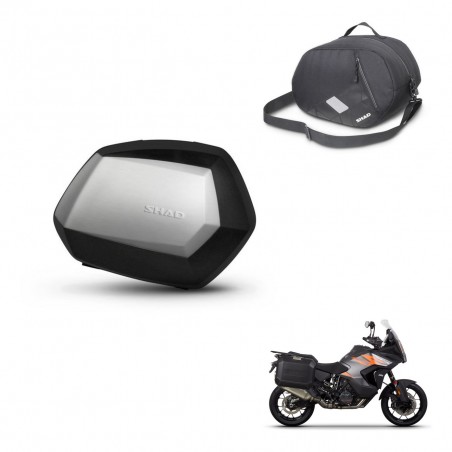 SHAD SH35 PREMIUM suitcases + 4P hardware internal bag KIT-435107